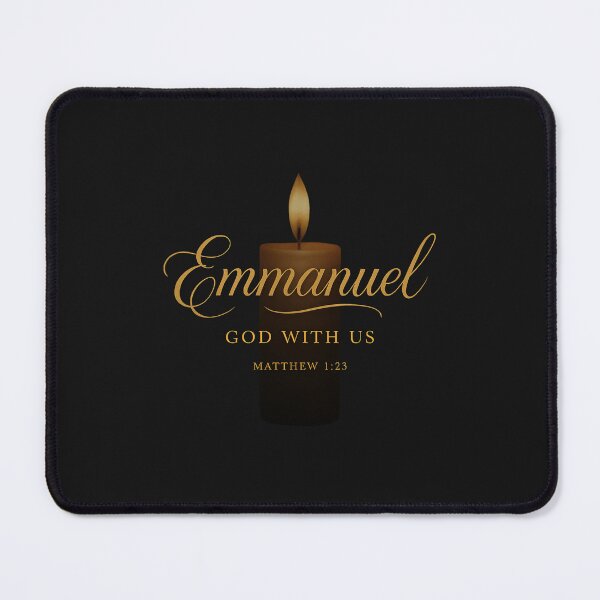 Item preview, Emmanuel – God With Us | Matthew 1:23 Christian Christmas Candle Art designed and sold by Faith In Black Designs.