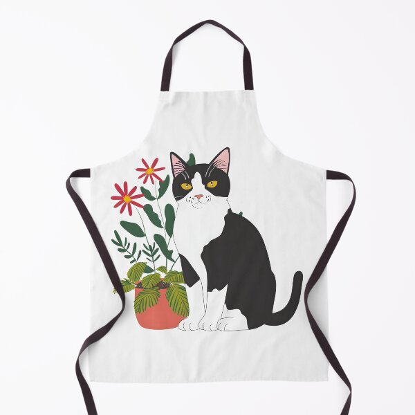 Item preview, Tuxedo Cat with house plants designed and sold by xiao xuans.