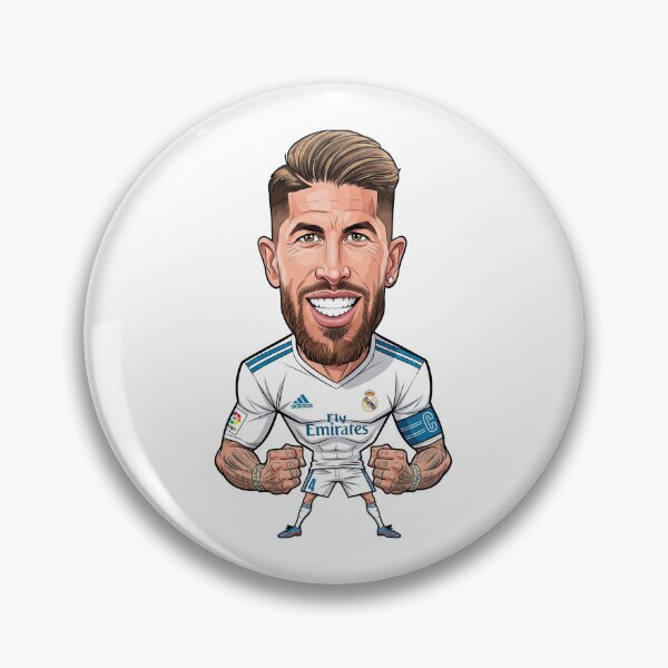 Item preview, Funny Caricature of Sergio Ramos, Real Madrid Legend No. 4 designed and sold by vectorlove.