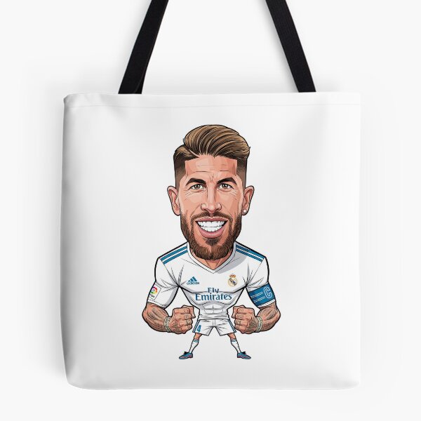 Item preview, Funny Caricature of Sergio Ramos, Real Madrid Legend No. 4 designed and sold by vectorlove.