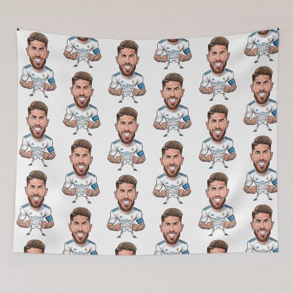 Item preview, Funny Caricature of Sergio Ramos, Real Madrid Legend No. 4 designed and sold by vectorlove.