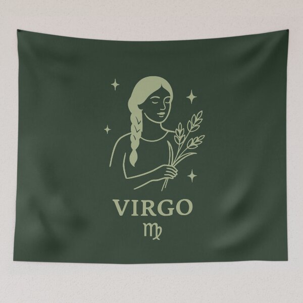 Item preview, Virgo Zodiac Sign Art – Virgo Symbol & Maiden Illustration designed and sold by Live_With_Suzy.