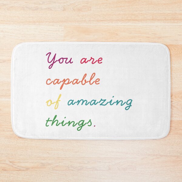 Item preview, YOU ARE CAPABLE OF AMAZING THINGS – Modern Typographic Travel Design designed and sold by MarkedArtPrints.