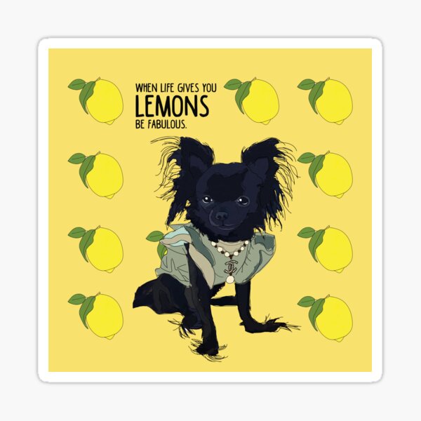 Chihuahua dog - when life gives you lemons, be fabulous. Sticker