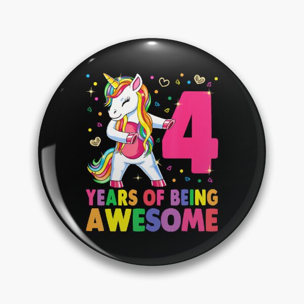 Item preview, 4 Years Old Unicorn Flossing 4Th Birthday Girl Unicorn Party designed and sold by TysonLangosh.