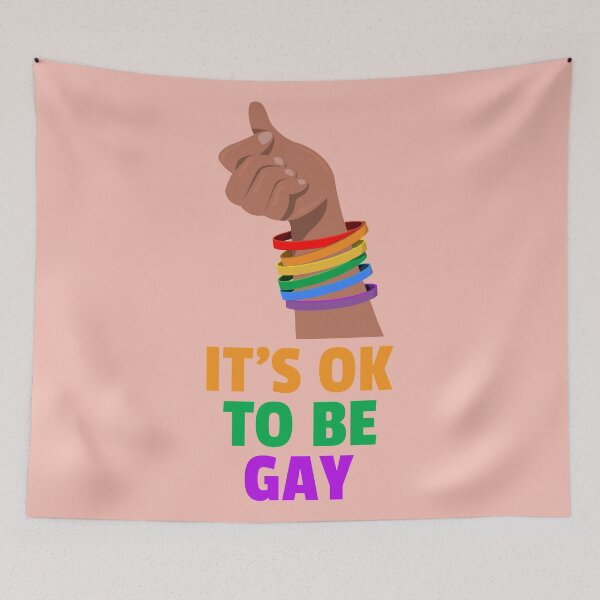 Item preview, It's ok to be gay - rainbow bangle designed and sold by AndroidZ.