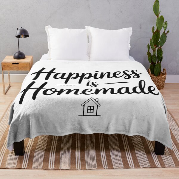 Item preview, HAPPINESS IS HOMEMADE – Modern Typographic Travel Design designed and sold by MarkedArtPrints.