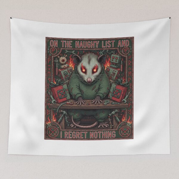 Item preview, On the Naughty List and I Regret Nothing – Funny Christmas Quote designed and sold by TextMood.