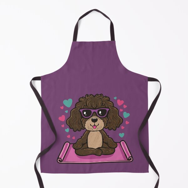 Item preview, Brown Doodle Doing Yoga designed and sold by ScribbL-ScrabbL.
