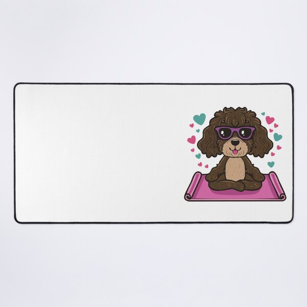 Item preview, Brown Doodle Doing Yoga designed and sold by ScribbL-ScrabbL.
