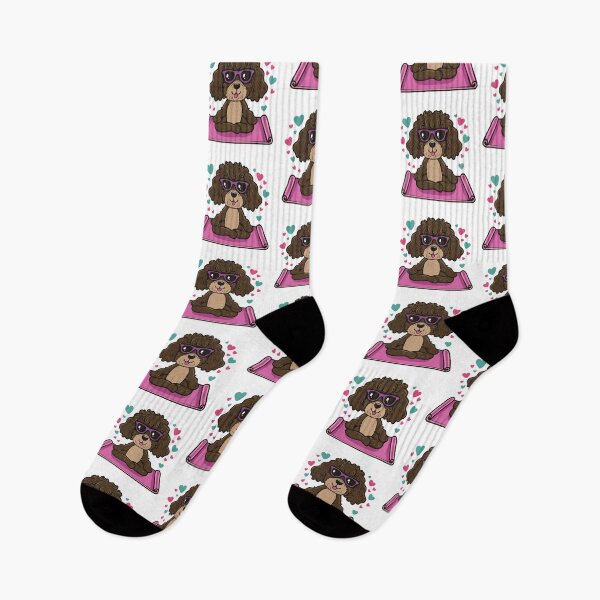 Item preview, Brown Doodle Doing Yoga designed and sold by ScribbL-ScrabbL.