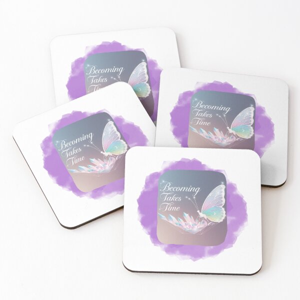 Item preview, Becoming Takes Time growth quote designed and sold by SloganSauce.