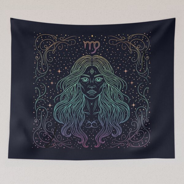 Item preview, Virgo Zodiac Sign Art – Virgo Symbol & Maiden Illustration designed and sold by Live_With_Suzy.