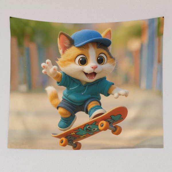 Item preview, Skater Jinhua Cat designed and sold by Sillytoe.