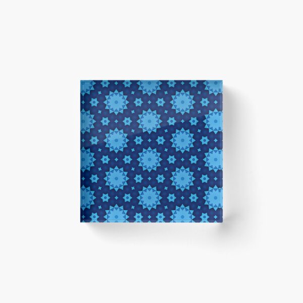 Item preview, Deep Blue Geometry Decorative Abstract Shape Pattern - Blue designed and sold by RoyalStarsPatts.