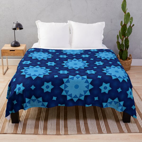 Item preview, Deep Blue Geometry Decorative Abstract Shape Pattern - Blue designed and sold by RoyalStarsPatts.