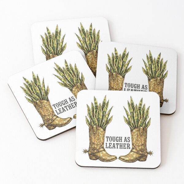 Item preview, Tough As Leather - Western Boots & Sansevieria Illustration (Light Media) designed and sold by Oaks Creations.