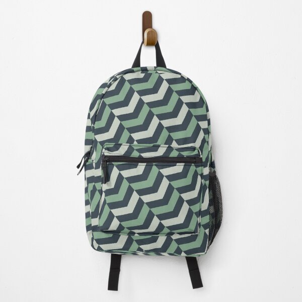 Item preview, Cute Modern Herringbone Fishbone Abstract Geometric Pattern Cute Green designed and sold by RoyalStarsPatts.