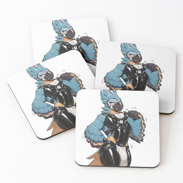 Item preview, Muscular Blue Avian Bard in Shiny Latex designed and sold by Finmm.