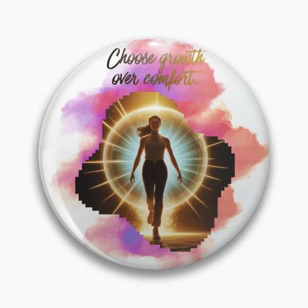 Item preview, Choose Growth Over Comfort motivational quote designed and sold by SloganSauce.