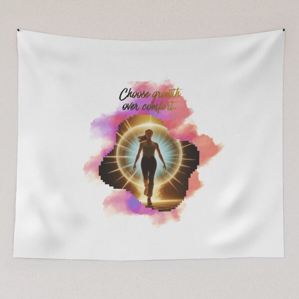 Item preview, Choose Growth Over Comfort motivational quote designed and sold by SloganSauce.