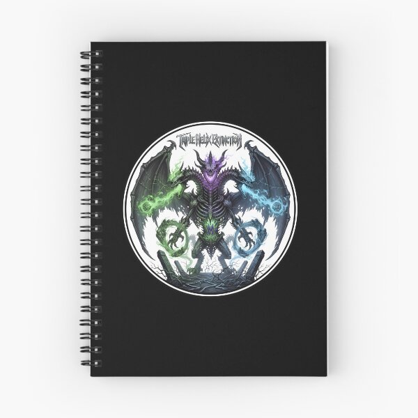 Item preview, Death Metal Shirt - Triple-Headed Void Dragon Unleashing Elemental Fury designed and sold by NickPositron.