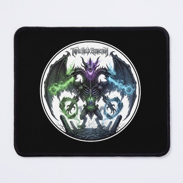 Item preview, Death Metal Shirt - Triple-Headed Void Dragon Unleashing Elemental Fury designed and sold by NickPositron.