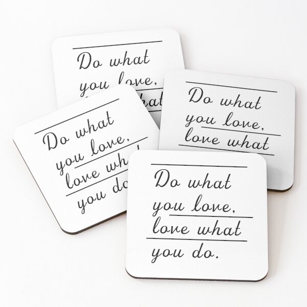 Item preview, DO WHAT YOU LOVE, LOVE WHAT YOU DO – Modern Typographic Travel Design designed and sold by MarkedArtPrints.