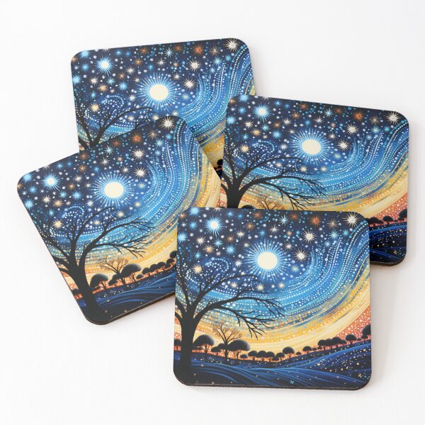 Item preview, Aboriginal Inspired Dot Art - With Starry Night designed and sold by GrinGalore.
