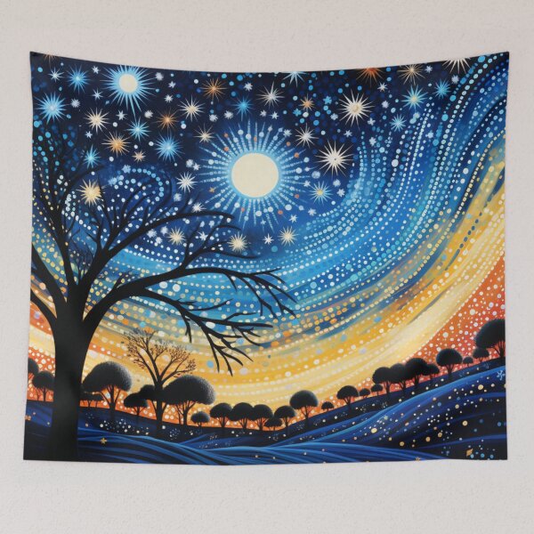 Item preview, Aboriginal Inspired Dot Art - With Starry Night designed and sold by GrinGalore.
