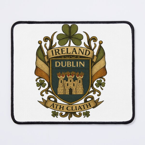 Item preview, Dublin Ireland Coat of Arms - Ath Cliath Heritage Crest designed and sold by CELTIC-DESIGNS.