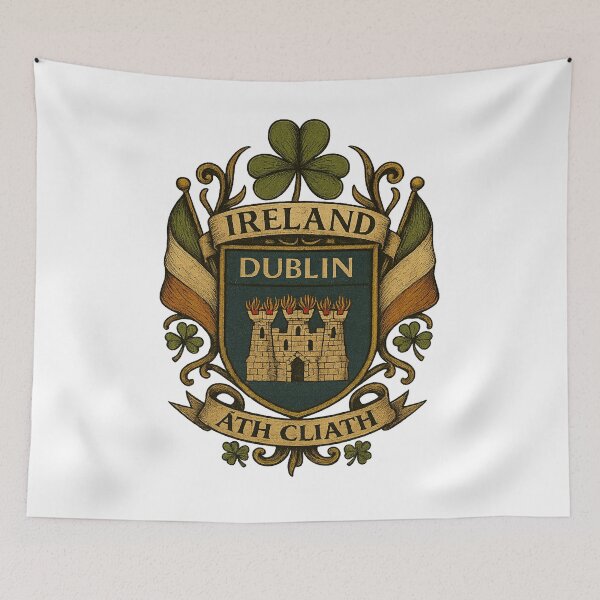 Item preview, Dublin Ireland Coat of Arms - Ath Cliath Heritage Crest designed and sold by CELTIC-DESIGNS.