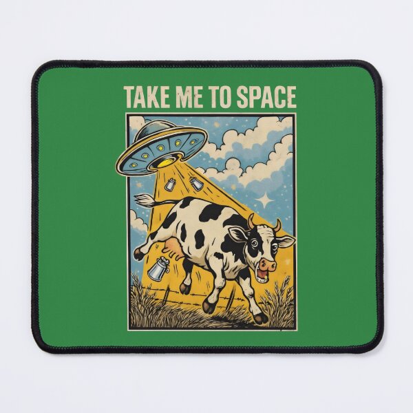 Item preview, Cow and aliens. designed and sold by MyHappyArtShop.