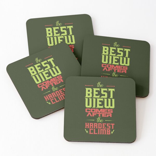 Item preview, The Best View Comes After The Hardest Climb | Perseverance, Achievement & Struggle Reward Quote designed and sold by Maltachi Designs.