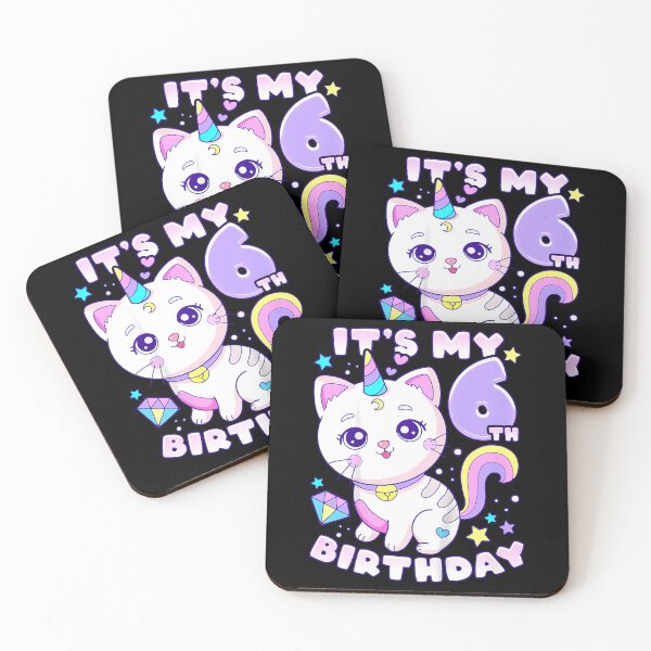 Item preview, Birthday Girl 6 Years Old Cat Unicorn 6Th Birthday designed and sold by TysonLangosh.
