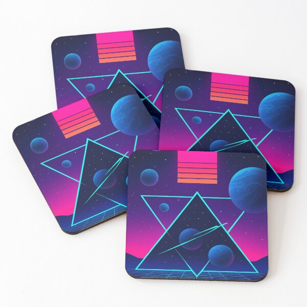 Item preview, Synthwave Retrowave Landscape of Outer Space designed and sold by JonelleTshirts.