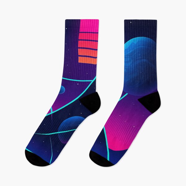 Item preview, Synthwave Retrowave Landscape of Outer Space designed and sold by JonelleTshirts.