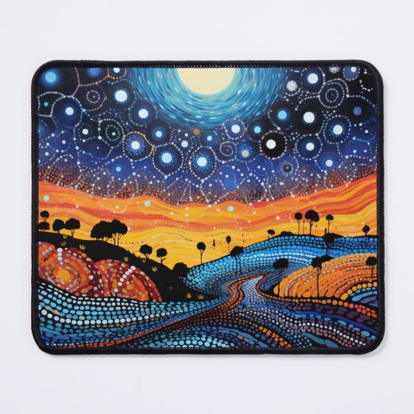 Item preview, Aboriginal Inspired Dot Art - Beautiful Country At Night designed and sold by GrinGalore.