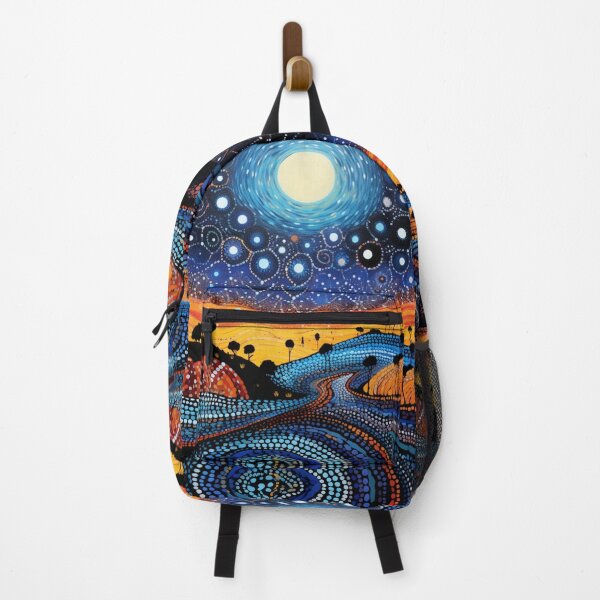 Item preview, Aboriginal Inspired Dot Art - Beautiful Country At Night designed and sold by GrinGalore.