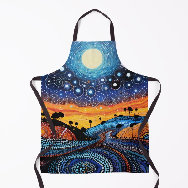 Item preview, Aboriginal Inspired Dot Art - Beautiful Country At Night designed and sold by GrinGalore.