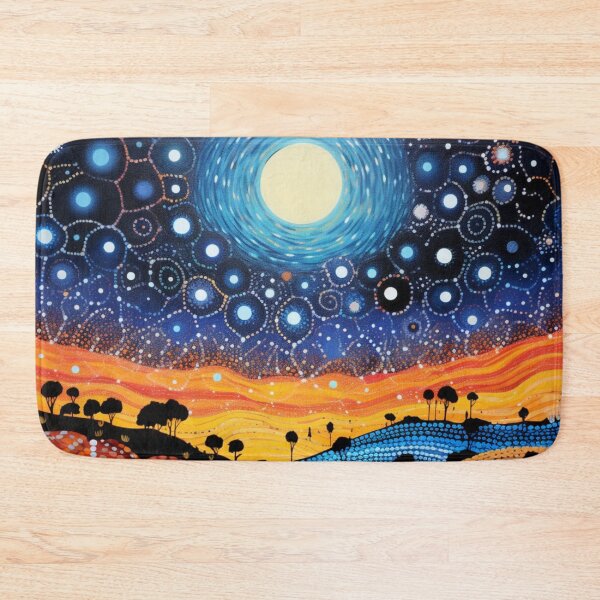 Item preview, Aboriginal Inspired Dot Art - Beautiful Country At Night designed and sold by GrinGalore.