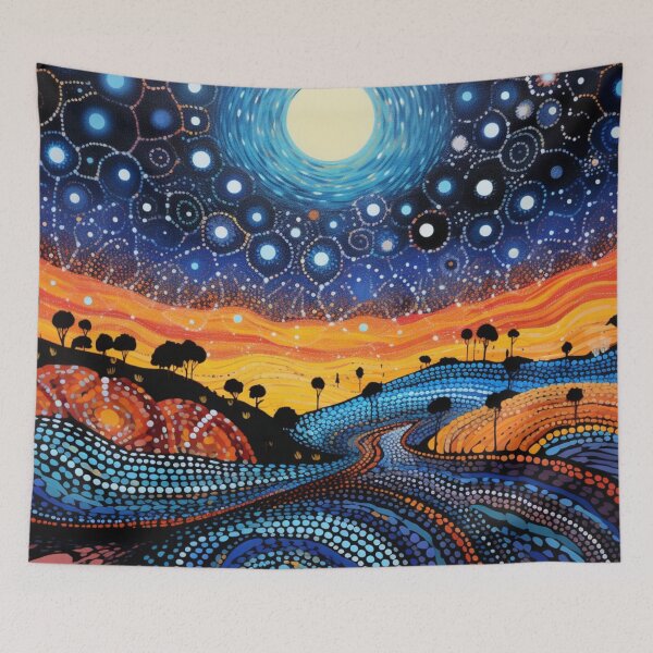 Item preview, Aboriginal Inspired Dot Art - Beautiful Country At Night designed and sold by GrinGalore.