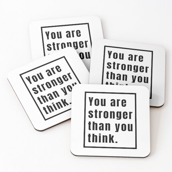 Item preview, YOU ARE STRONGER THAN YOU THINK – Modern Typographic Travel Design designed and sold by MarkedArtPrints.