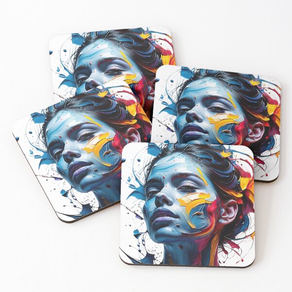 Item preview, Abstract Paint Splash Portrait designed and sold by newvisionart191.