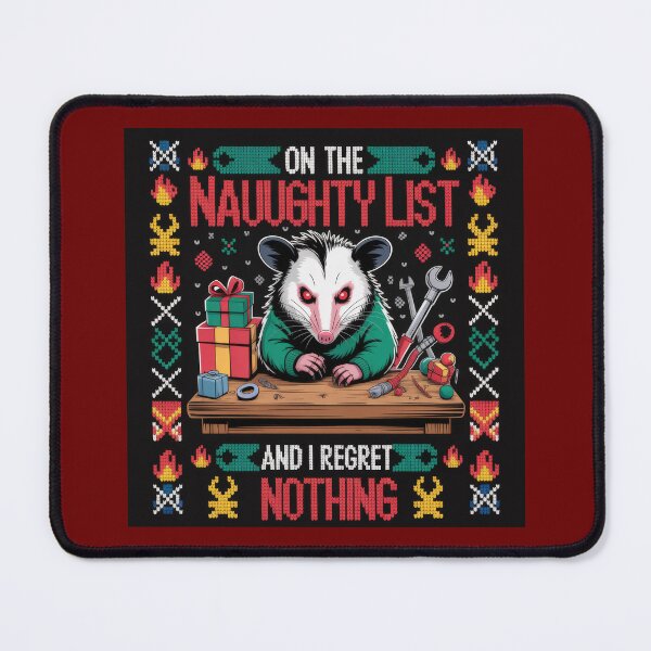 Item preview, On the Naughty List and I Regret Nothing – Funny Christmas Quote designed and sold by TextMood.