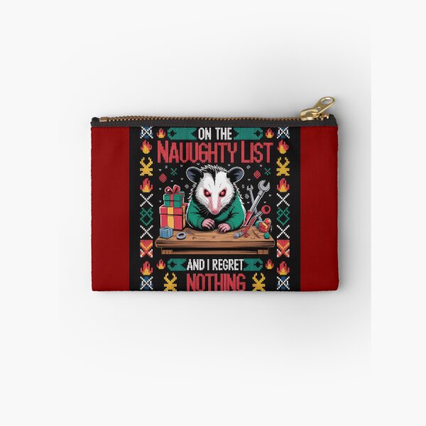 Item preview, On the Naughty List and I Regret Nothing – Funny Christmas Quote designed and sold by TextMood.