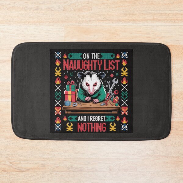 Item preview, On the Naughty List and I Regret Nothing – Funny Christmas Quote designed and sold by TextMood.