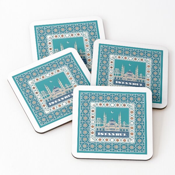 Item preview, Istanbul Blue Mosque and Bosphorus Bridge | Turkish Tile Art Design  designed and sold by asliberry.