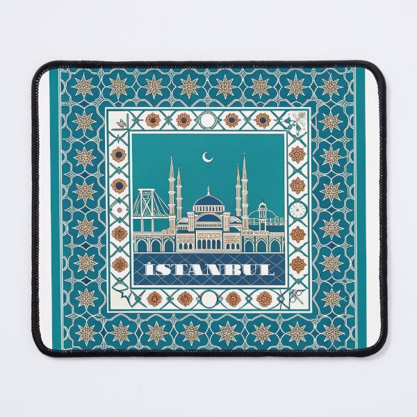 Item preview, Istanbul Blue Mosque and Bosphorus Bridge | Turkish Tile Art Design  designed and sold by asliberry.