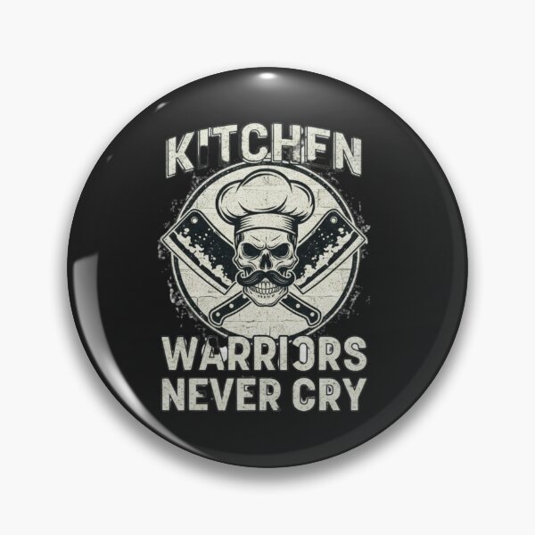 Item preview, Kitchen Warriors Never Cry Chef Skull Funny designed and sold by hexenor.